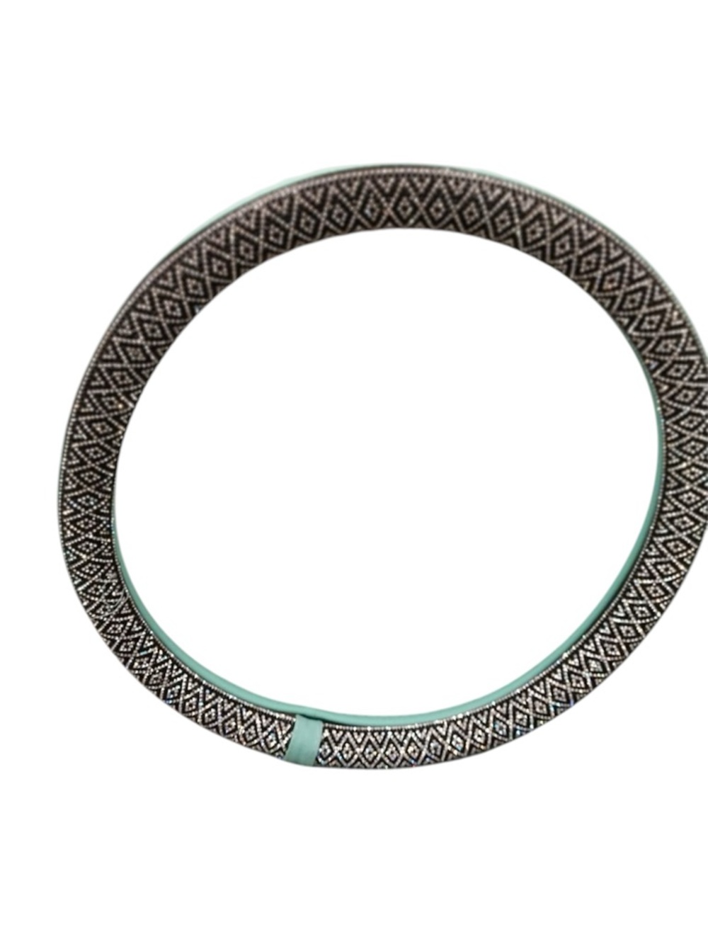 Steering Wheel Cover Mint Green Bling